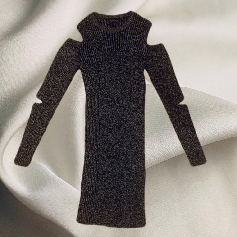 TOPSHOP knit cut out mini dress